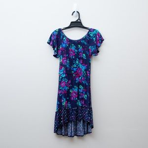 Cute Floral Boho Hi-Lo Dress